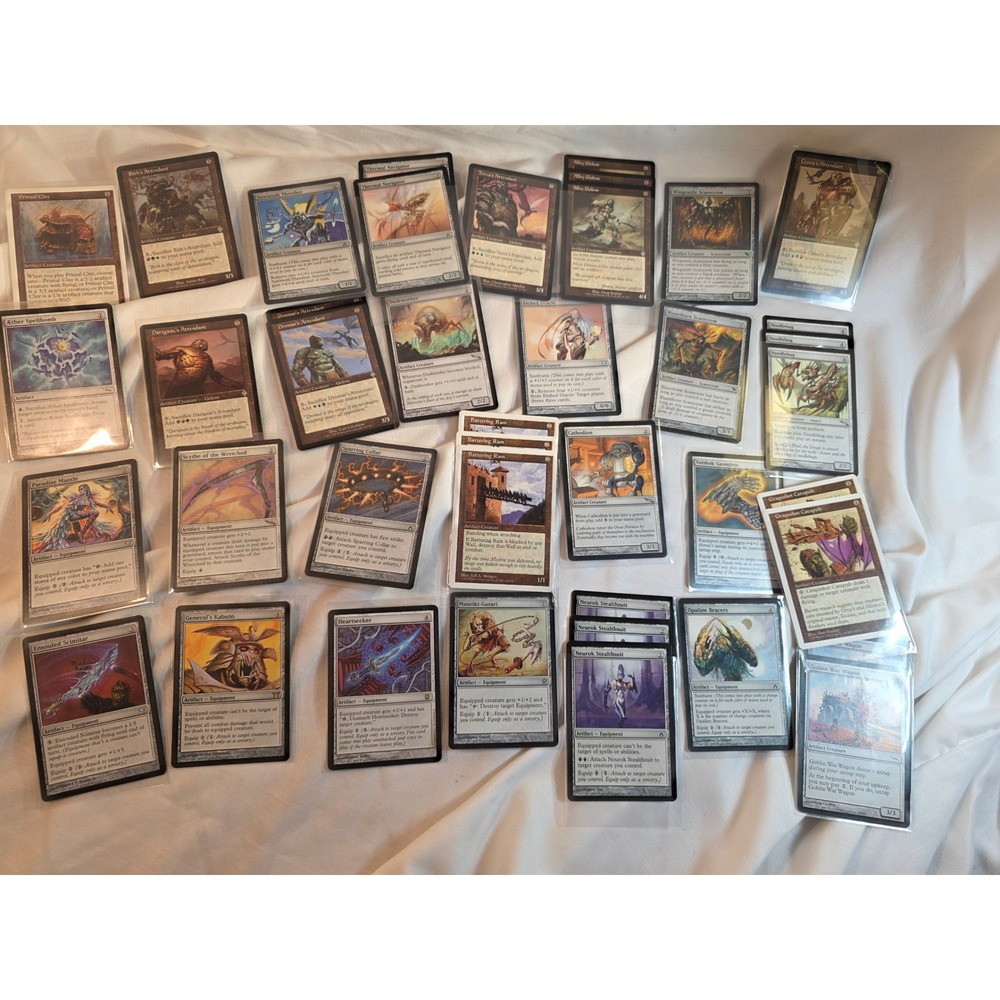 MTG Magic The Gathering Artifact Creature and Equipment Card Lot Paradise Mantle